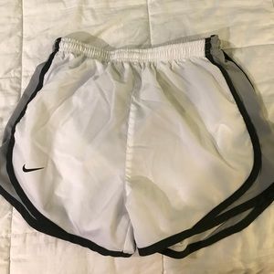 XS Nike running shorts- white and grey